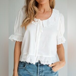 CJLA small Florence white blouse